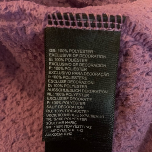 The North Face Girls Thick Fleece Pullover Purple Cozy Shawl Collar Size XL (18) - Picture 7 of 9